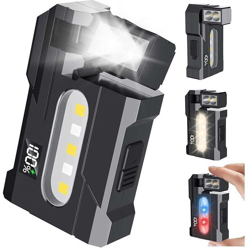 Hjkliut G5 400lm 3-Mode Dual Light USB-Rechargeable Flashlight