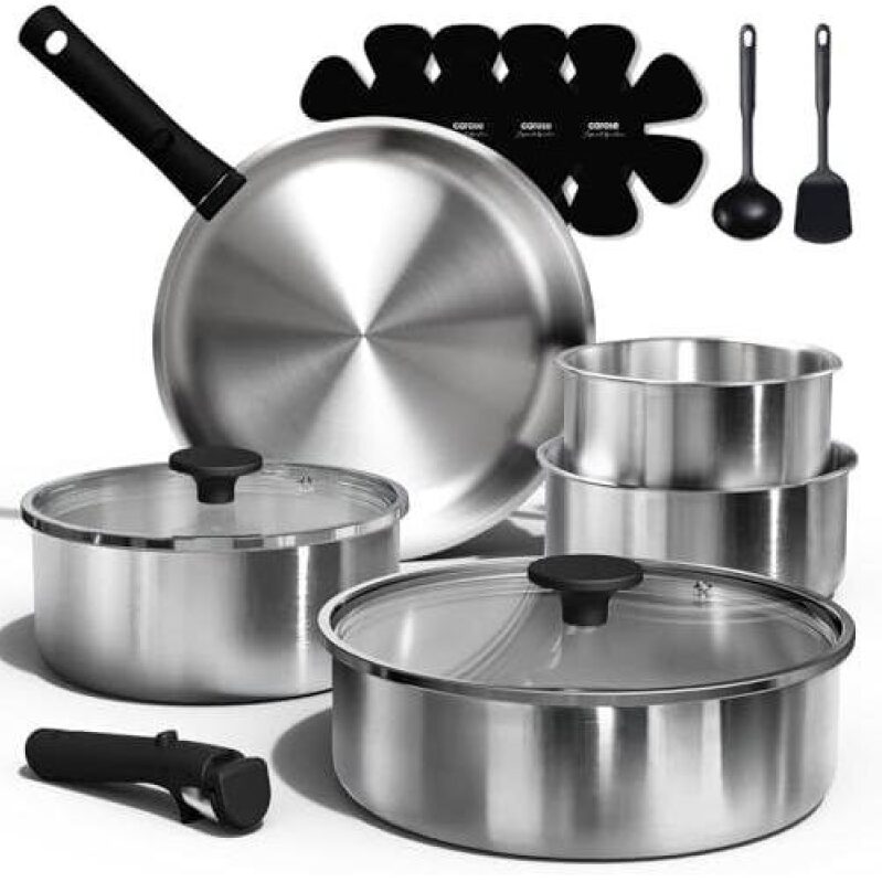 15-Piece Stainless Steel Induction Cookware Set - 37% OFF