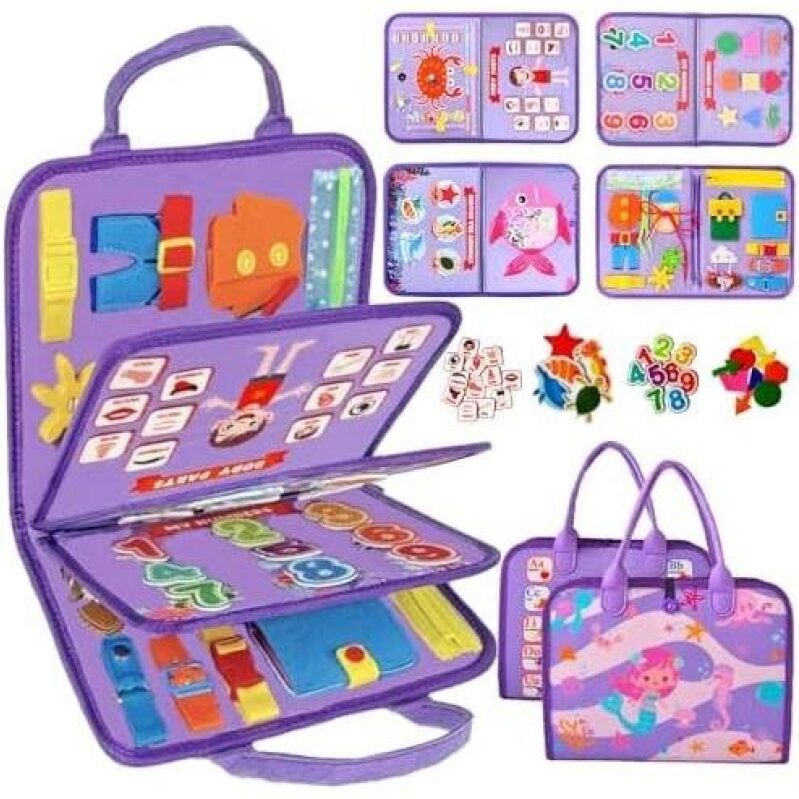 Qizfun Montessori Busy Board Book for Toddlers - 52% OFF