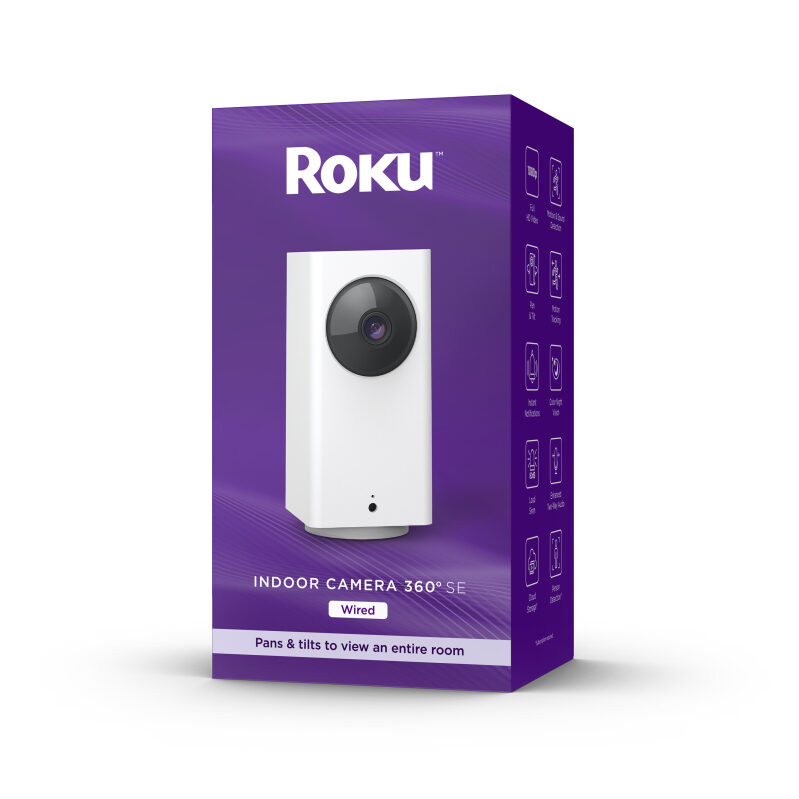 Roku Smart Home Indoor Camera 360-Deg SE Wi-Fi Connected