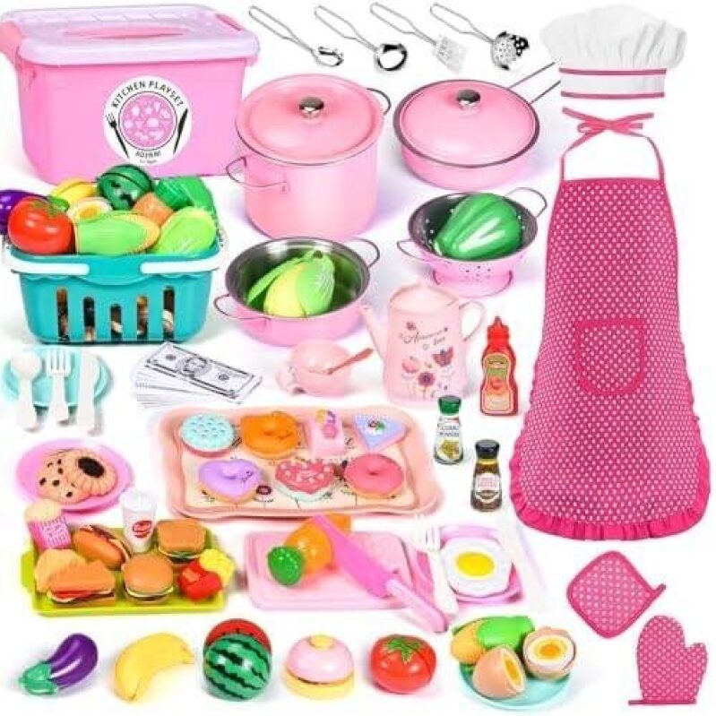 Affordable 121-Piece Kids' Kitchen Play Set - 34% Off