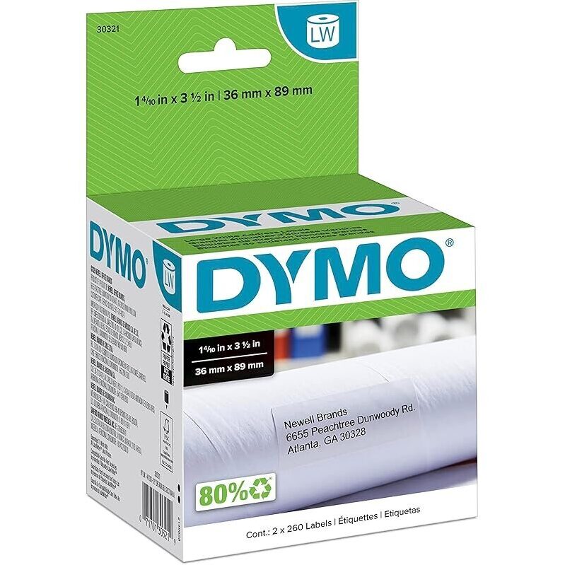 520-Count DYMO Authentic LW Large Mailing Address Labels