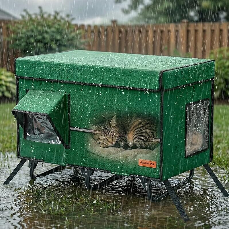 Gardner Pet X-Large Collapsible Cat House - Perfect for Domestic and Stray Cats