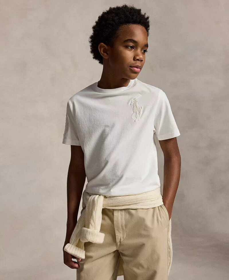 Affordable Polo Ralph Lauren Big Kids' Solid Color Pony T-Shirt - Great Deal!