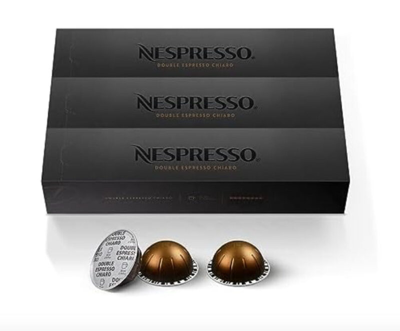 Nespresso Vertuo Double Espresso Chiaro Coffee Capsules - 60 Count