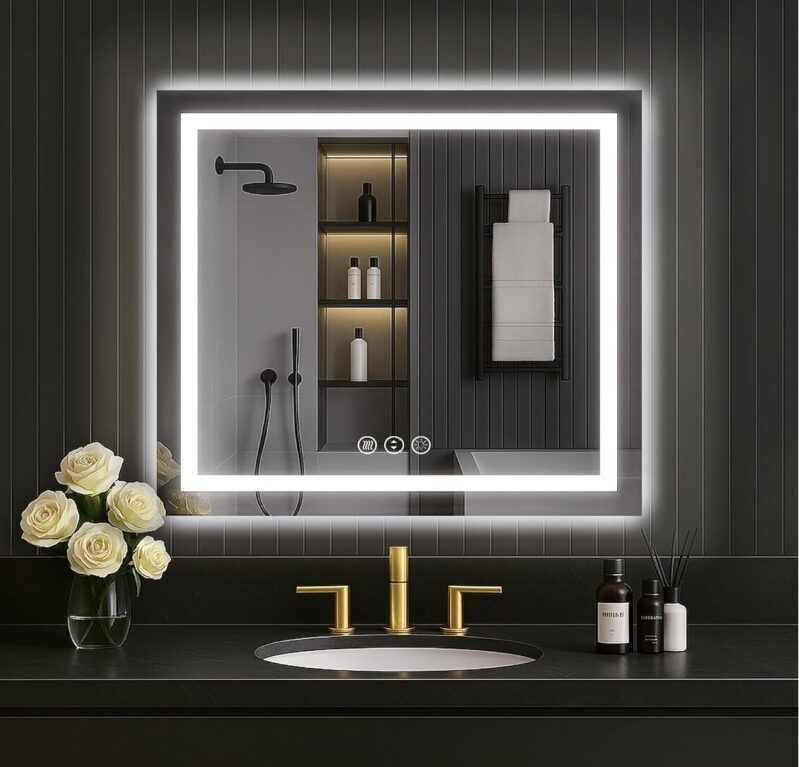 LOAAO 30x30 LED Bathroom Mirror with Lighting - Limited Time Offer