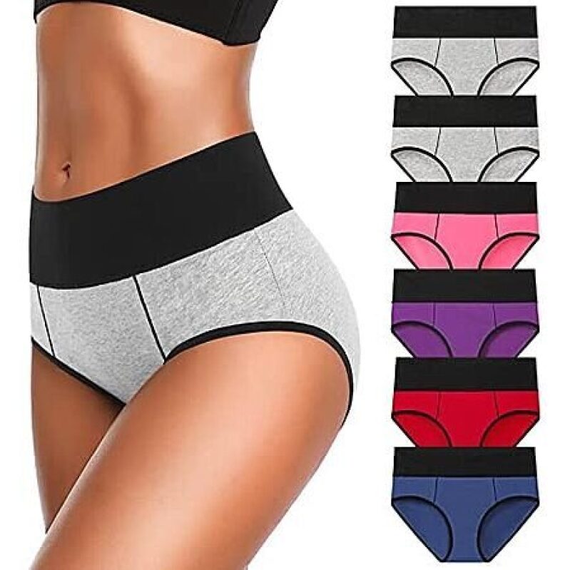 6-Pk Eiggam Women's Full-Coverage Brief Underwear (Assorted, Large & X-Large) at Amazon