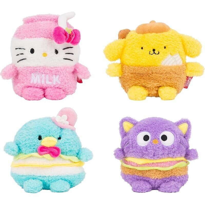 4-Pack Hello Kitty and Friends FoodTruckBumz Plush - Cute & Collectible
