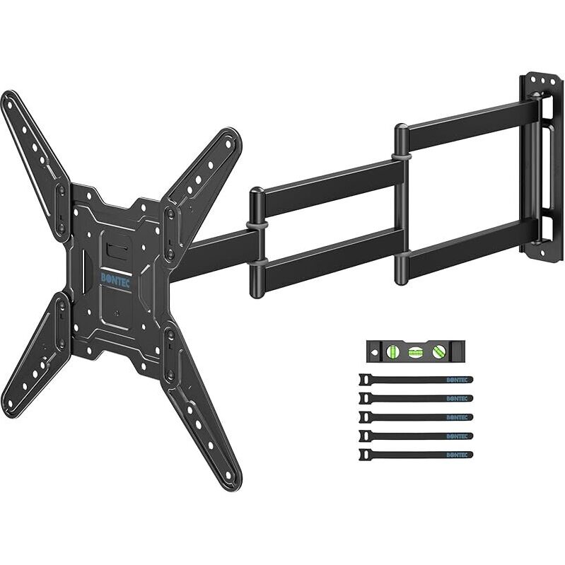 BONTEC TV Wall Mount for 26-65 Inch Screens: Sleek Full Motion Design
