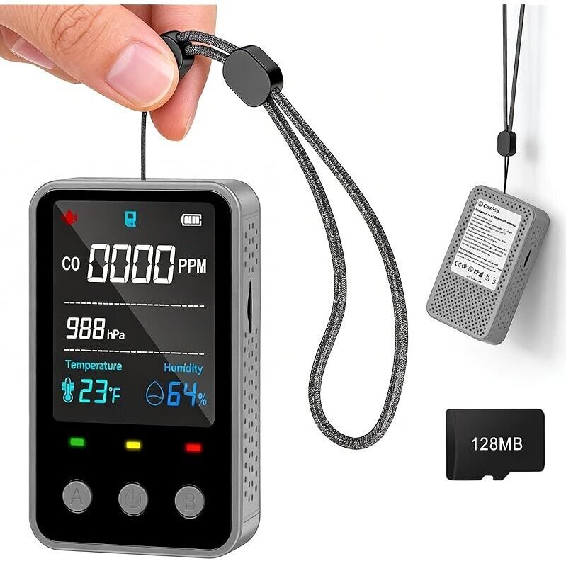 Portable Carbon Monoxide Detector for Travel - 140H Standby