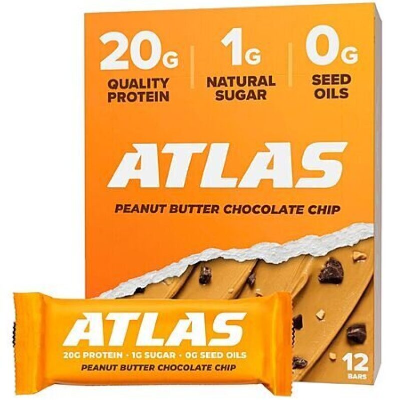 12-Pack Atlas 20g Protein Bar (Peanut Butter Chocolate Chip) - Ultimate Snack Deal