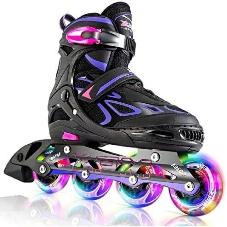 Affordable Full-LED Roller Skates with Adjustable Fit - 69% Discount