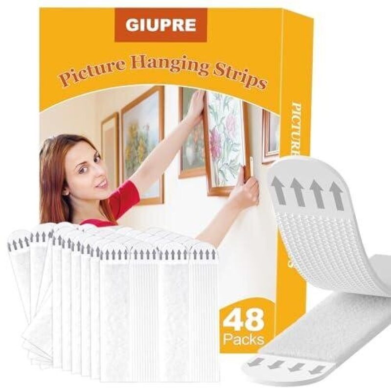 Unbeatable Deal: 48 No-Trace Picture Hanging Strips - 60% Off