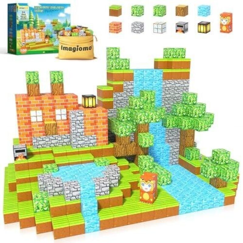 Imagio Magnetic Building Blocks: 100-Piece Creative Set - 58% Off