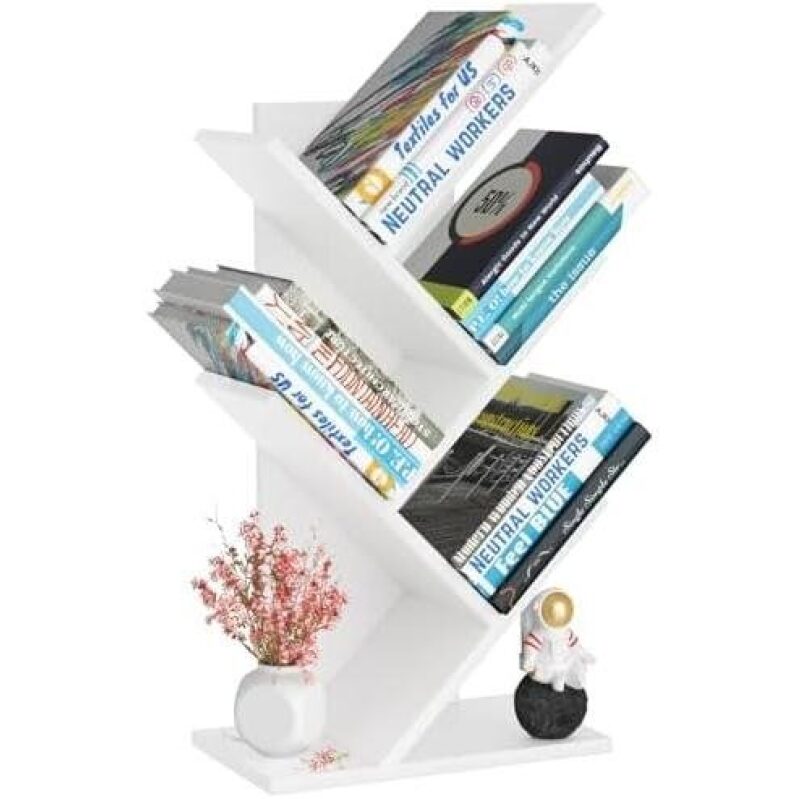Five-Tier Wooden Desk Bookshelf - 50% OFF