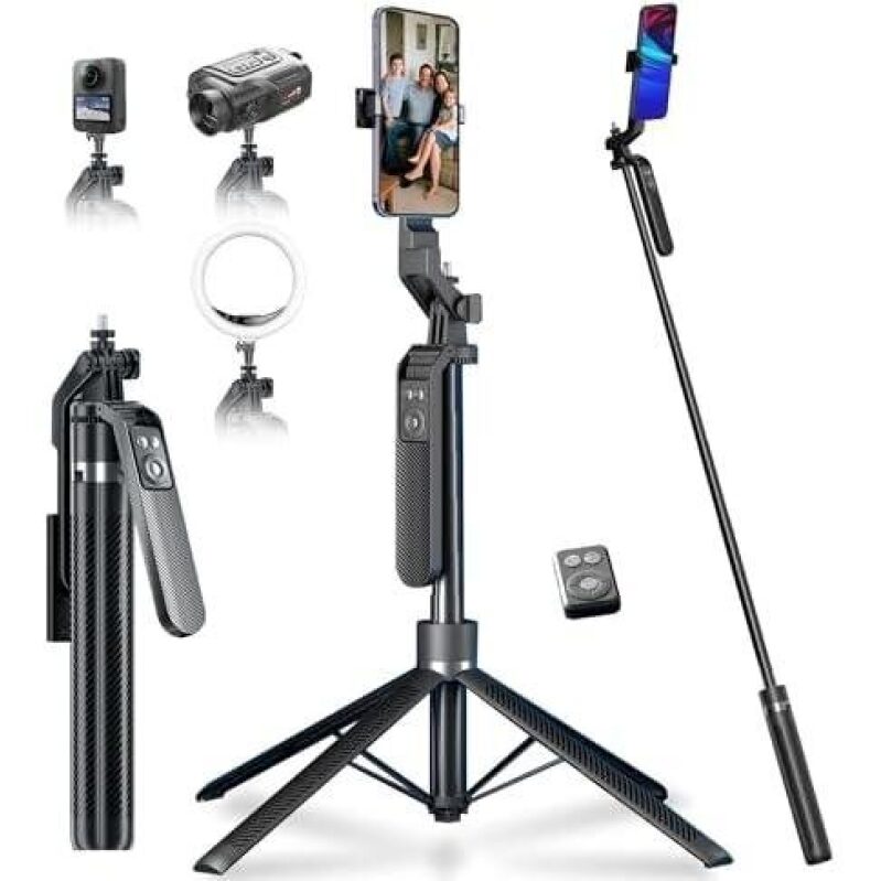 70-Inch Portable Wireless Tripod with Remote Control
