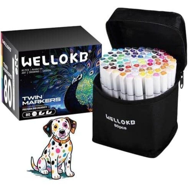 80 Color Twin Markers Set - 60% OFF