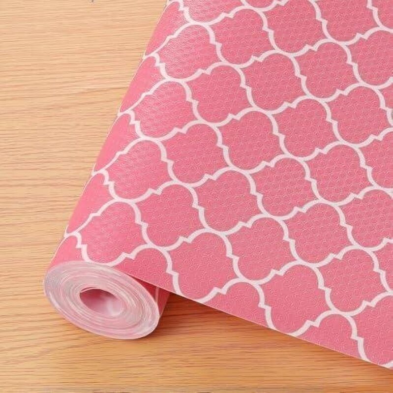 Washable Anti-Oil Kitchen Drawer Liner - Pink Floral Design