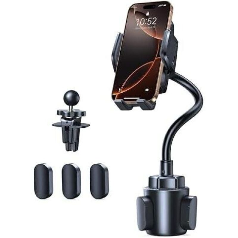 Teknite Car Phone Mount - Adjustable Gooseneck with Vent and Expandable Base - 62% OFF