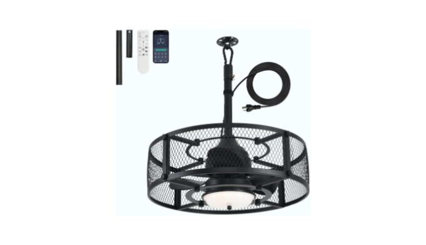 21 Inch Outdoor Wet Rated Ceiling Fan with Lights - Ideal for Patio and Porch