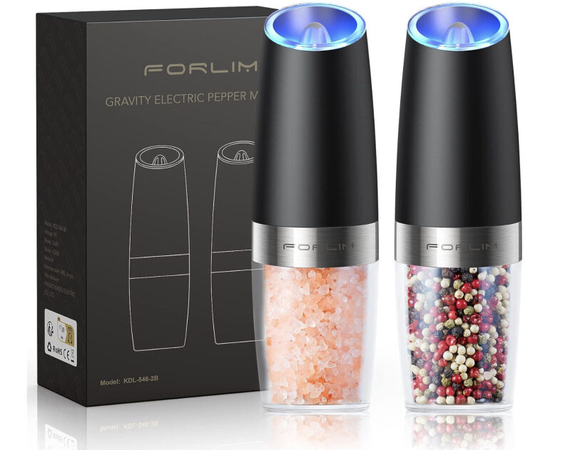 FORLIM Gravity Electric Pepper Mill - Two-Piece Set