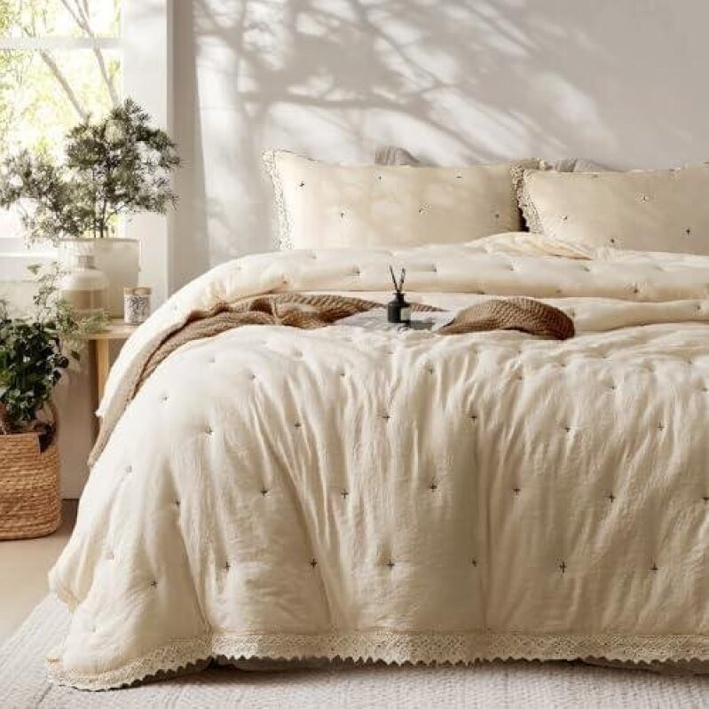 All-Season Dual-Size Luxury Quilted Comforter Set - 30% Off