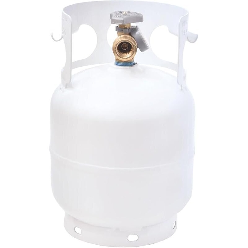 Flame King 5lb Steel Propane Tank Cylinder with Gauge and OPD Valves