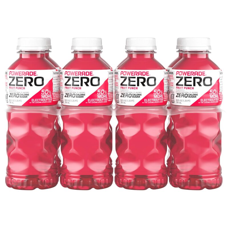 8-Pack Powerade Zero Fruit Punch 20oz - Hydration Solution