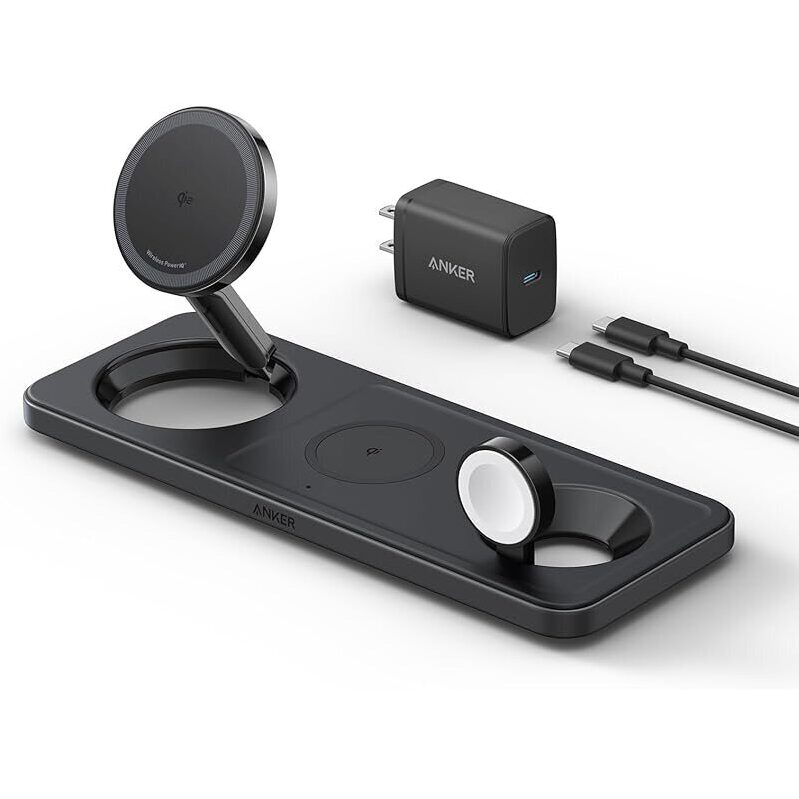 Anker MagSafe 3-in-1 Qi2 Certified 15W Wireless Charging Station