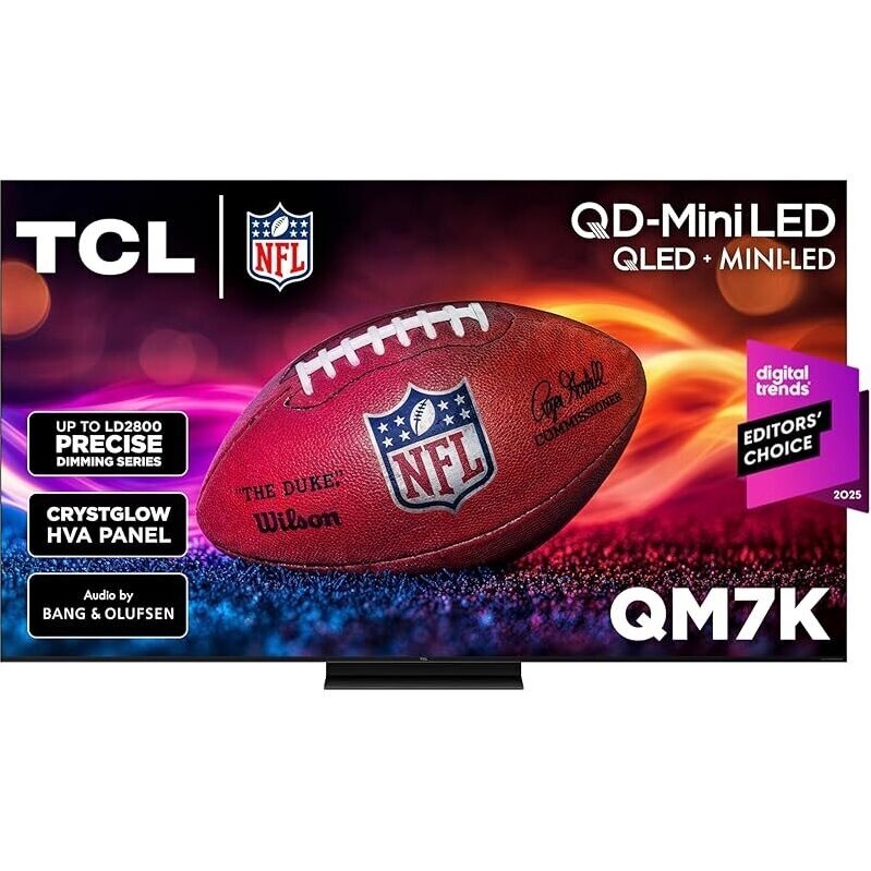 TCL 65QM7K 65-inch Mini LED QLED 4K HDR Smart TV - High-End Entertainment