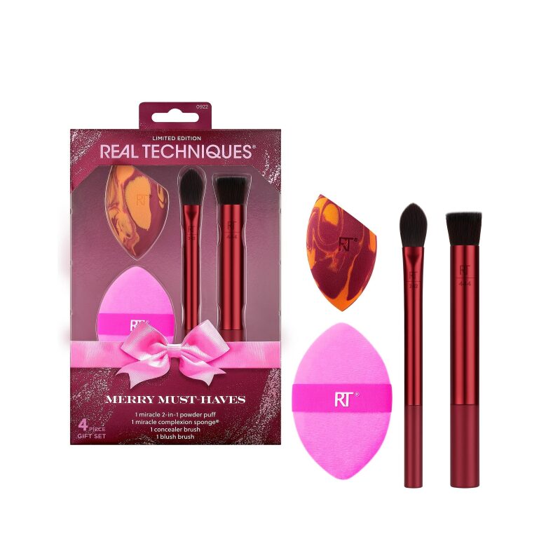 Real Techniques Merry Must-Haves Holiday Gift Set 4-Piece