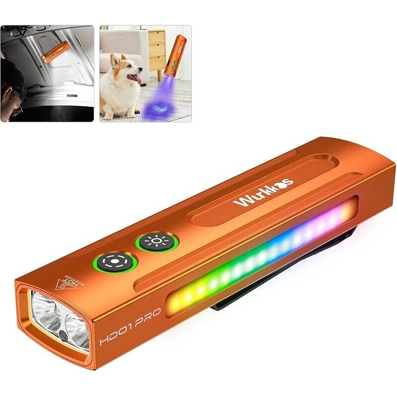 Wurkkos HD01PRO UV Flashlight: 1200 Lumens Multi-Function Light