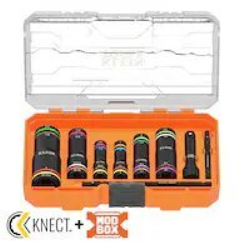 Klein Tools KNECT Quad-24 Impact Flip Sockets Set - Versatile and Durable