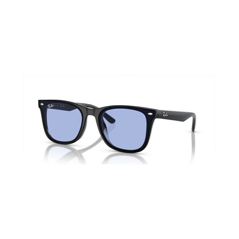 Ray-Ban Unisex Sunglasses: Classic Black with Blue Lenses