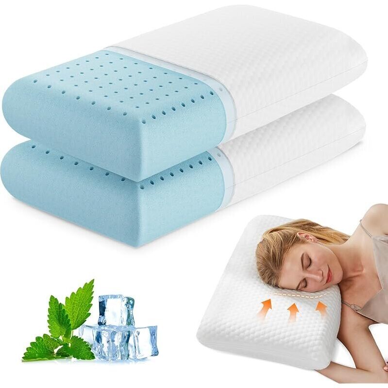 Cooling Gel Pillows with Washable Cover - Stay Cool and Comfortable All Night