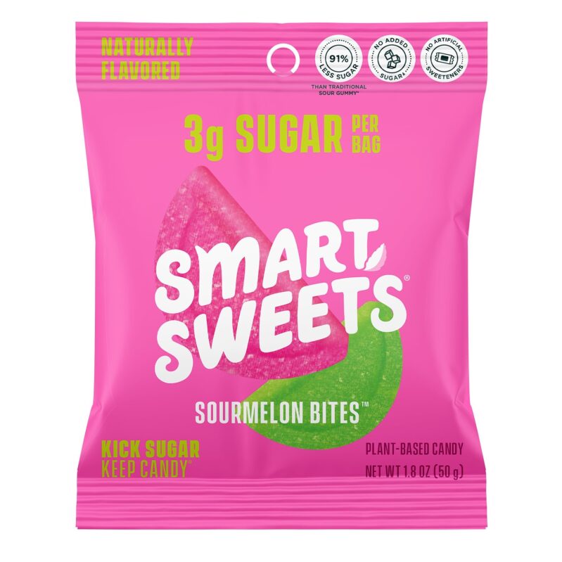 SmartSweets Sourmelon Bites Low Sugar Gummy Candy - 12pk
