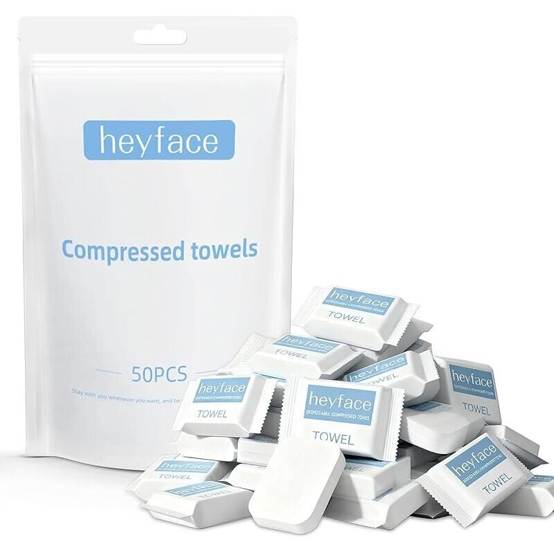 Heyface 11.8 x 11-in Compressed Towel Tablet (50-Pieces)