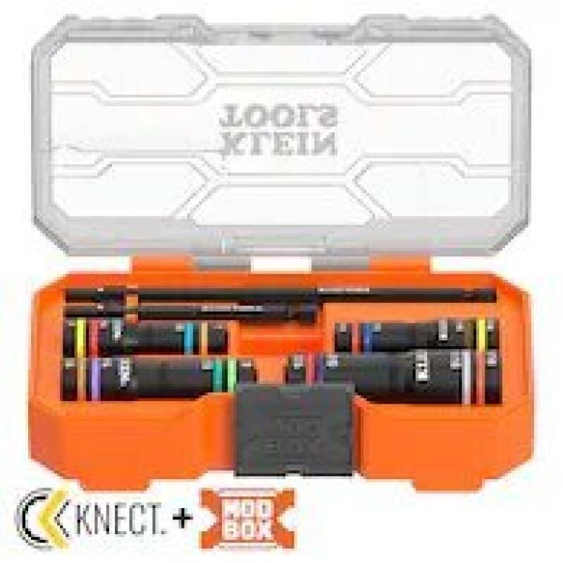 Klein Tools KNECT Quad-16 Heavy-Duty Impact Flip Sockets 6-Pc Set