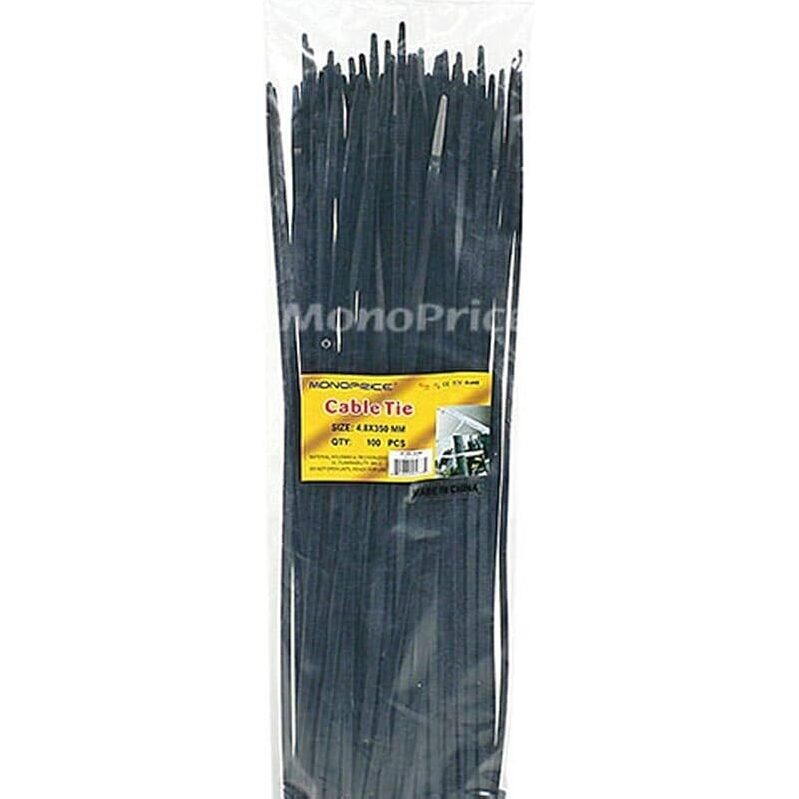 100-Pack Monoprice Cable Ties 14-inch 50LBS - Durable and Economical