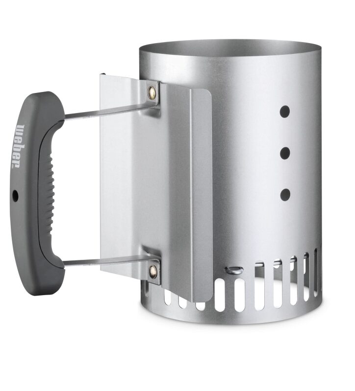 Weber Rapidfire Compact Chimney Starter for Charcoal Grills - Quick and Efficient Charcoal Lighting