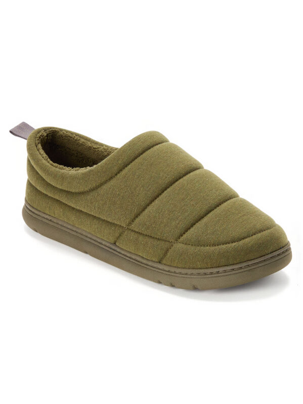Dearfoams Cozy Comfort Mens Jersey Closeback Slippers - Temperature Regulating & Machine Washable
