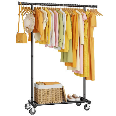 Mobile Rolling Clothing Rack with Wheels - Perfect for Home and Office