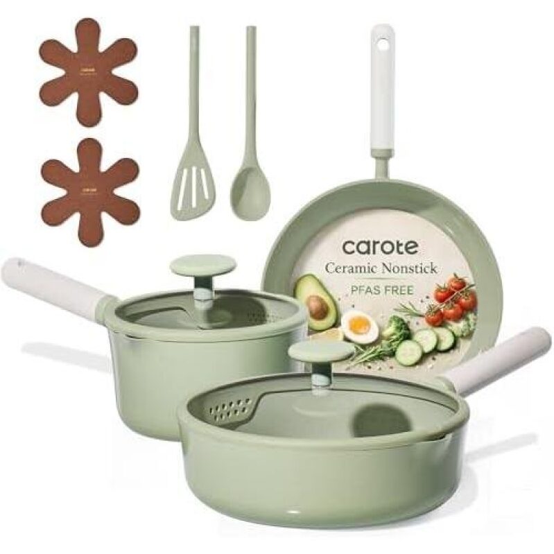 9-Piece Ceramic Nonstick Cookware Set - 75% Off