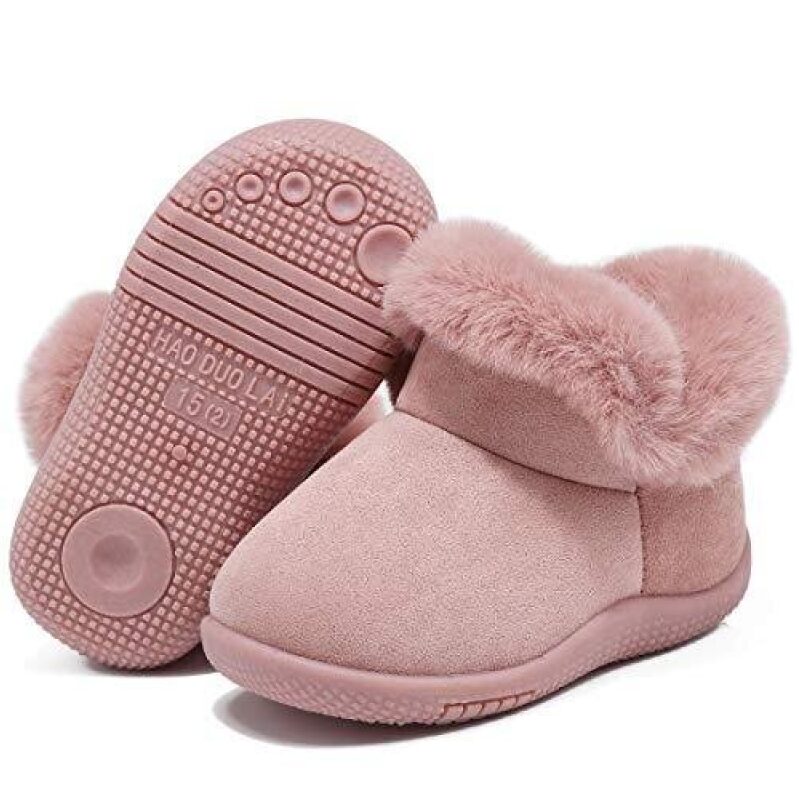 Pink Toddler Winter Boots with Fur - Double Pack, 50% Off