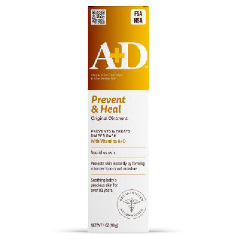 A+D Diaper Rash Ointment - 4oz, Soothes and Protects Baby's Skin