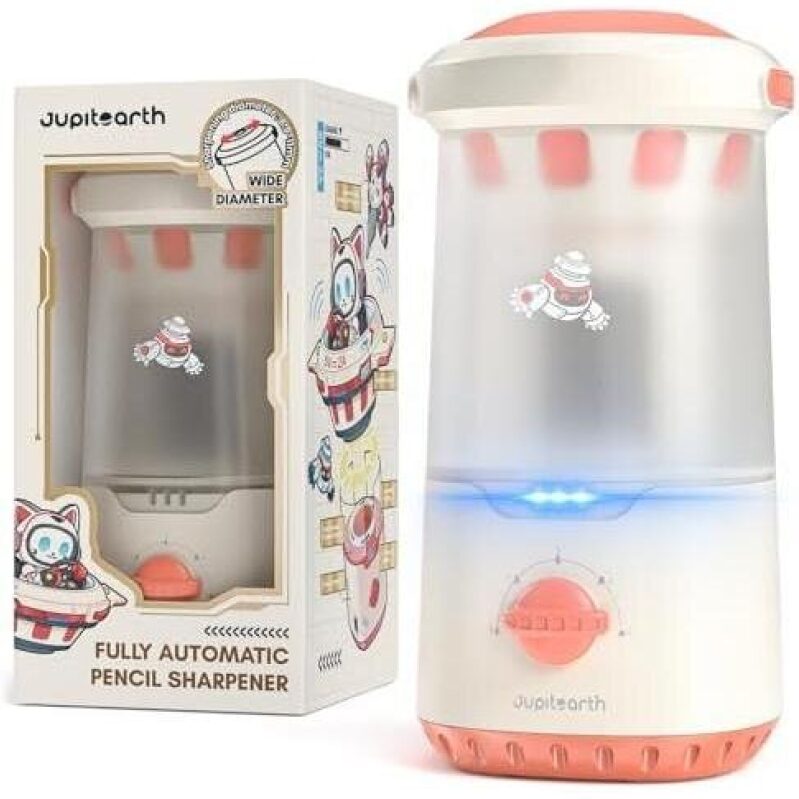Spaceship Pencil Sharpener - Fully Automatic, Ideal for Kids