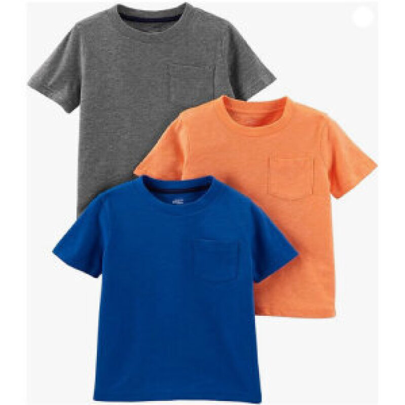 3-Pack Boys' Short Sleeve T-Shirts by Simple Joys by Carter's - Durable, Comfortable, Multi-Color