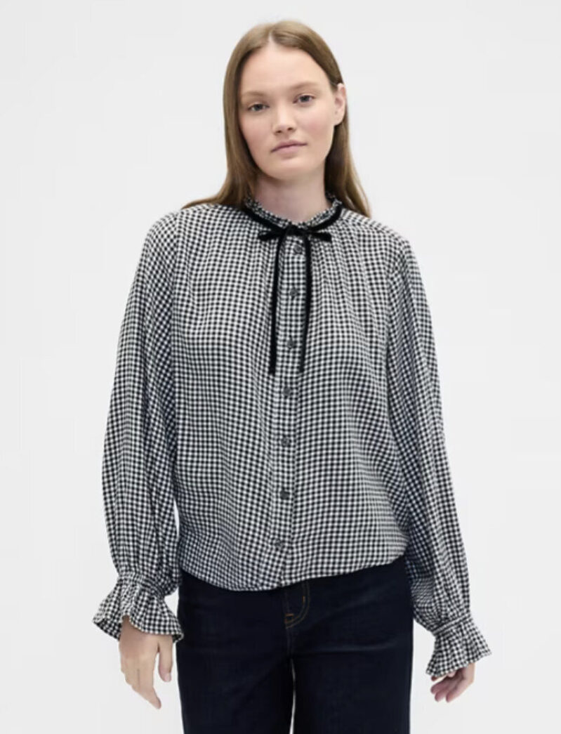 GAP Women's Versatile Gingham Shirt - A Steal at $8.8!