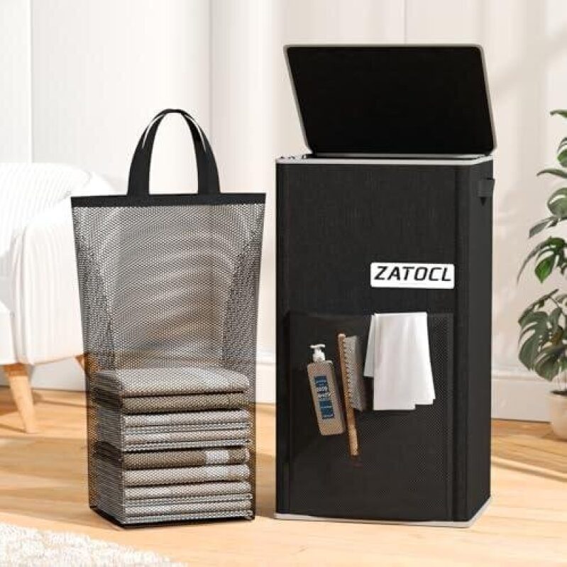 110L Laundry Hamper with Lid and Laundry Bag, 50% OFF