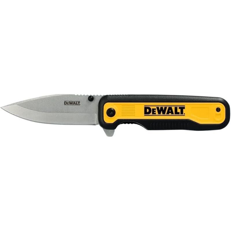 DEWALT Drop Point Pocket Knife - Quick-Flip Open